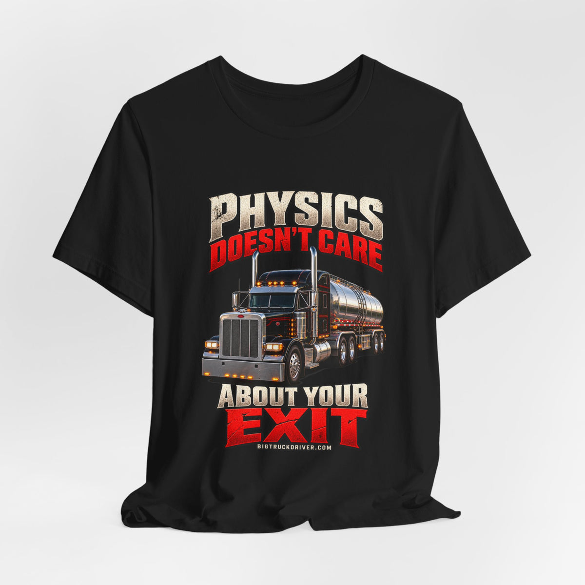 Physics Doesn't Care About Your Exit — Cut-Off Tee