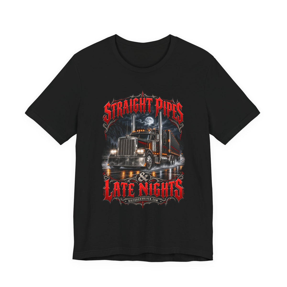 Straight Pipes & Late Nights — Full Moon Rig Tee