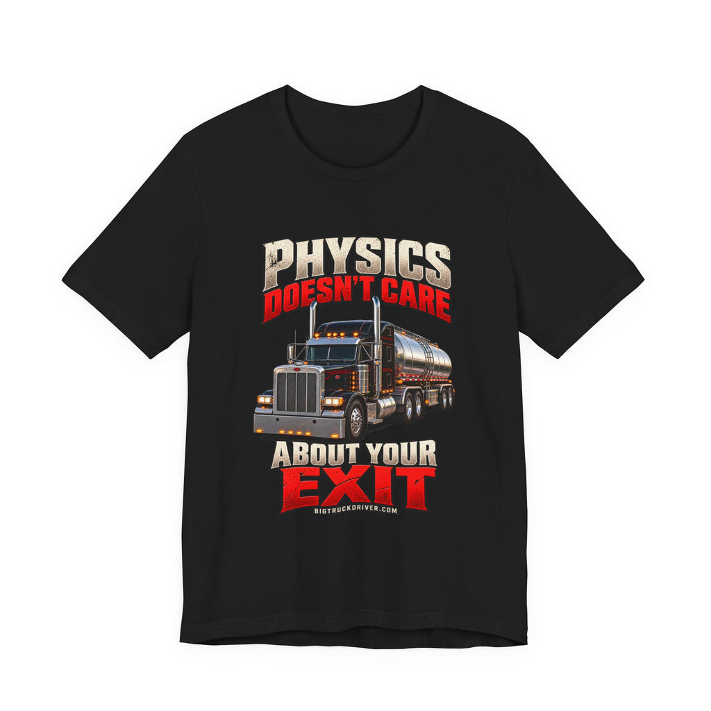 Physics Doesn't Care About Your Exit — Cut-Off Tee