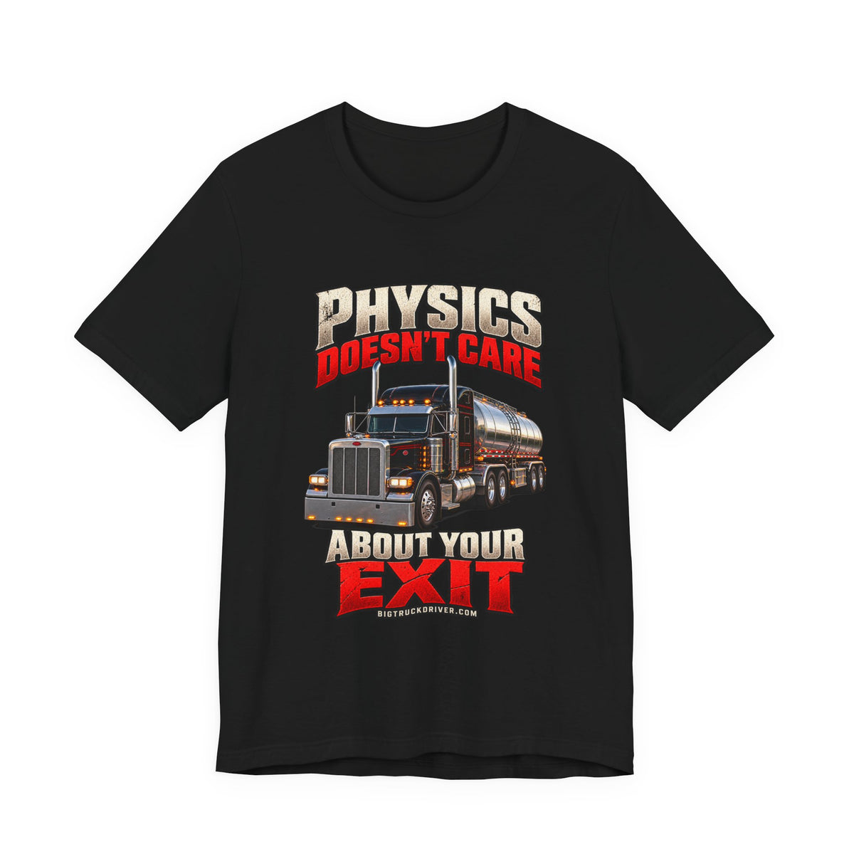 Physics Doesn't Care About Your Exit — Cut-Off Tee