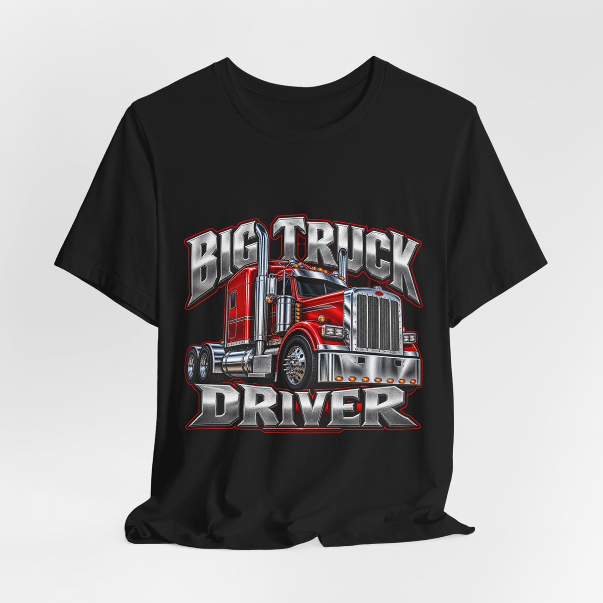 Big Truck Driver Chrome Emblem Tee